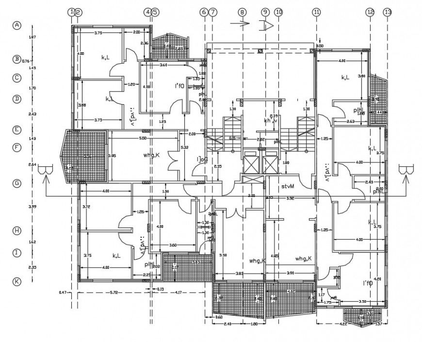 Apartment layout plan autocad file