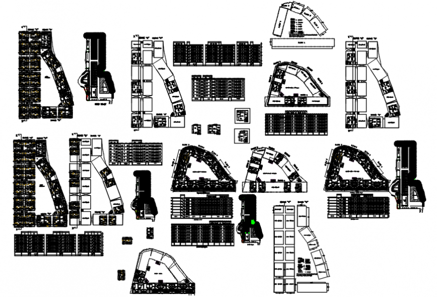 Apartment plan and elevation in AutoCAD file