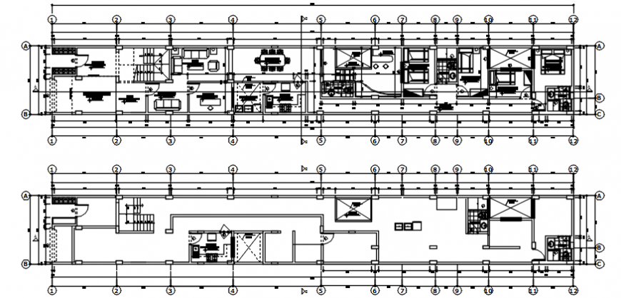 Apartment plan in AutoCAD file