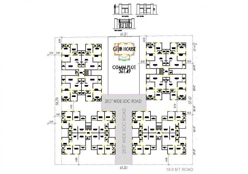 Apartment sectional elevation detail file
