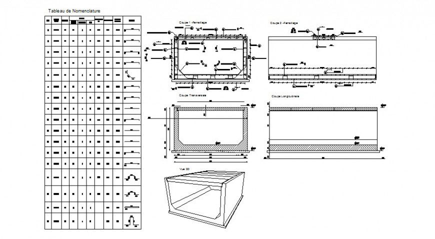 Apartment water tank plan in dwg file.