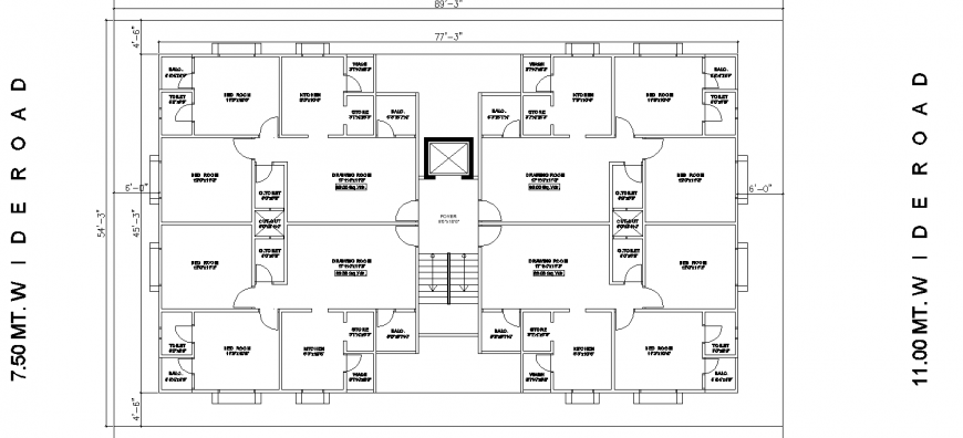 Apartment working drawing in dwg file.
