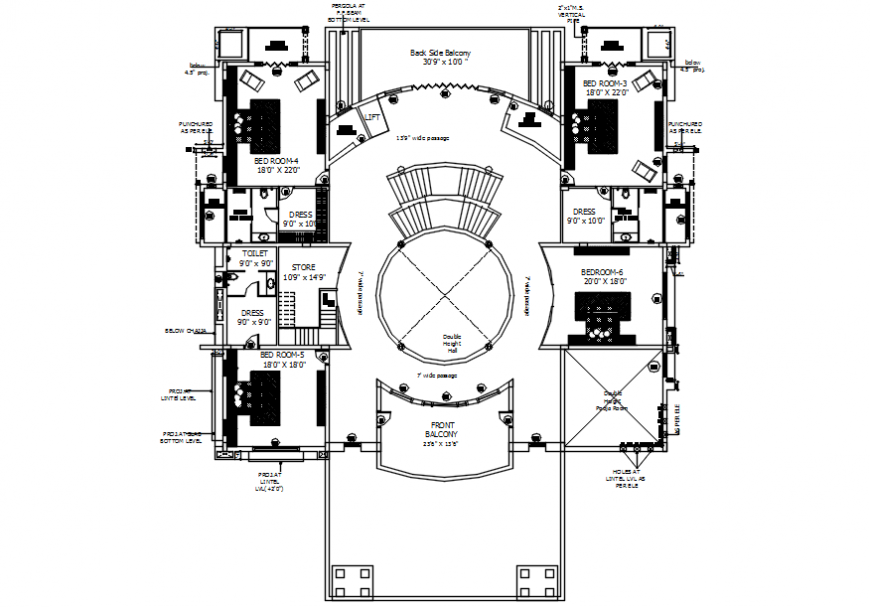 Apartment working plan in AutoCAD file
