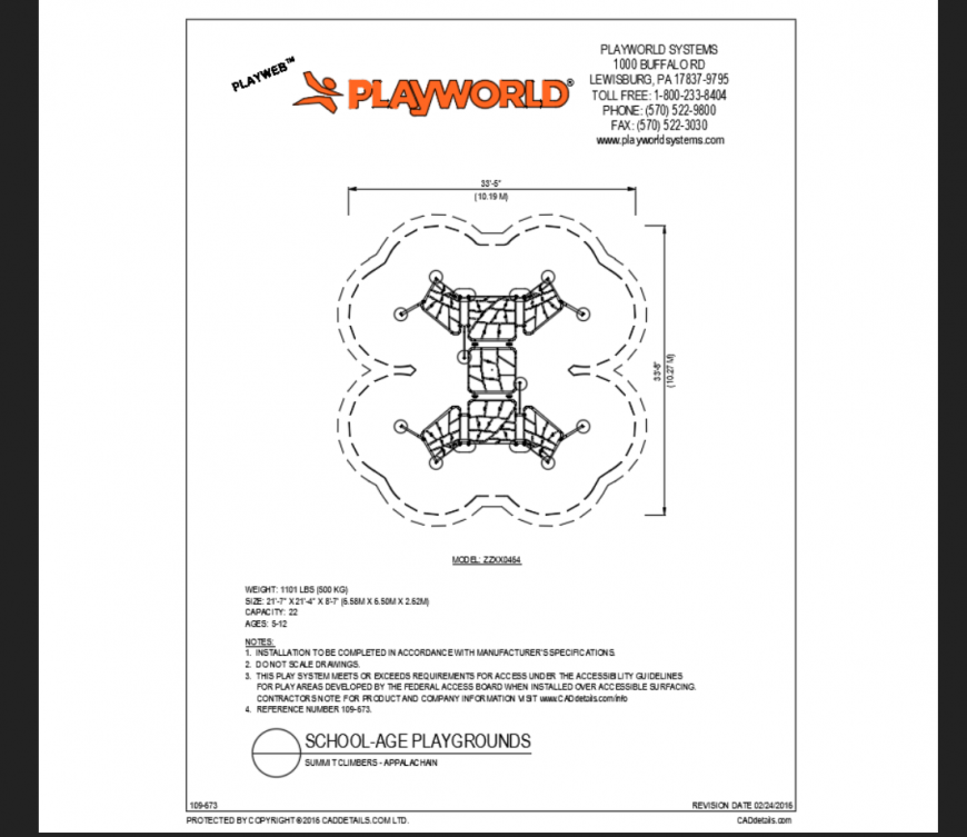 Appalachian play area equipment of school play ground details dwg file