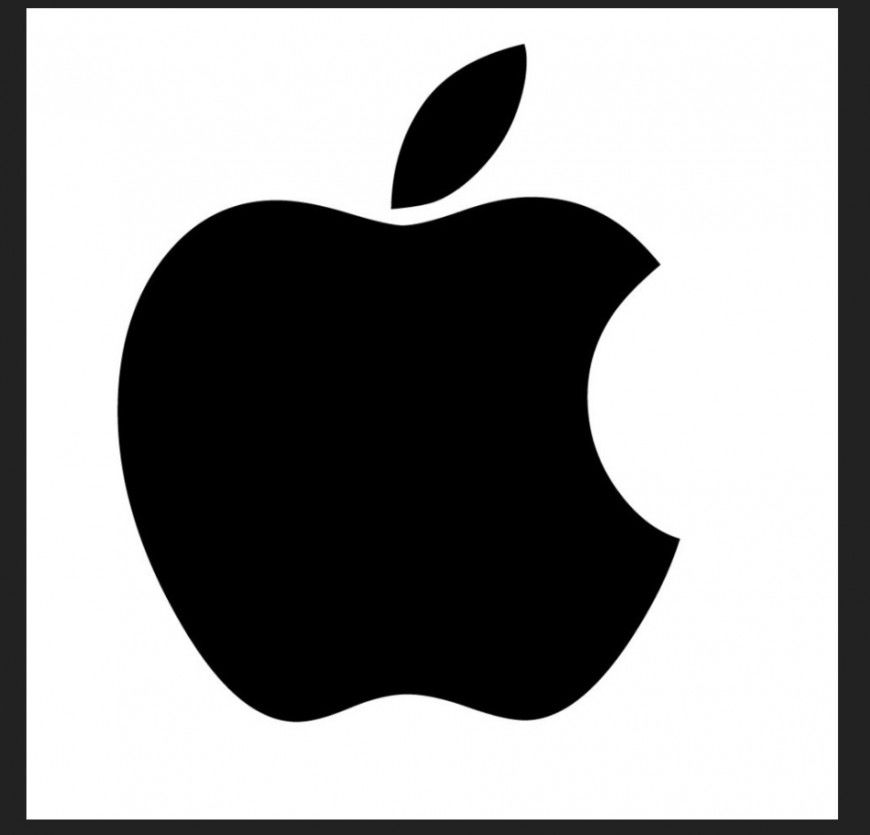 Apple CAD logo symbol detail 2d view layout file in dwg format