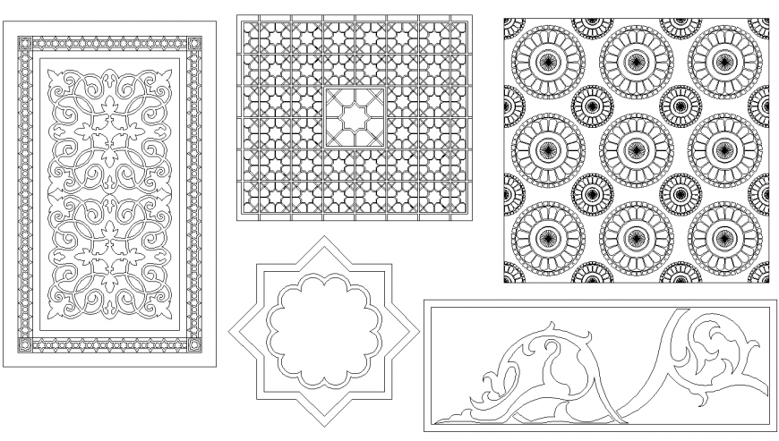 Arc and round shape floor design detail