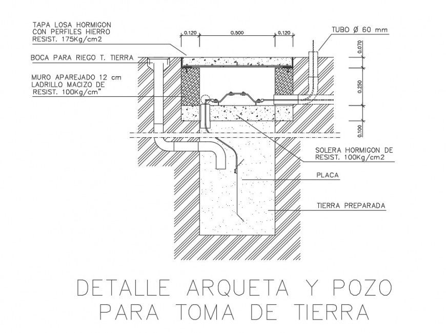 Arc and well for taking earth cad structure details dwg file