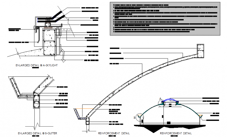 Arc section plan dwg file