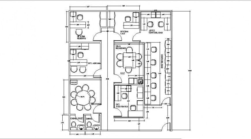 Arces office ground floor layout plan cad drawing details dwg file