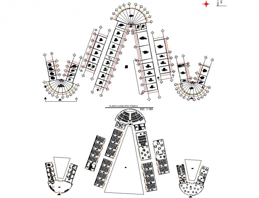Architect commercial building plan autocad file