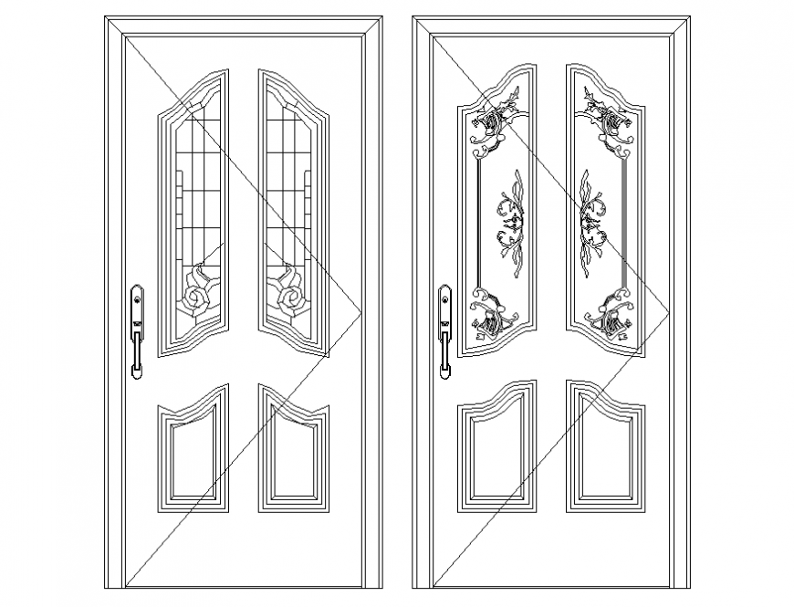 Architect design Interior doors elevation autocad file