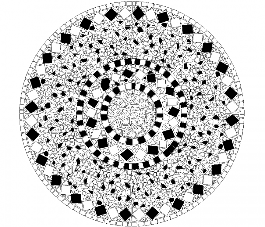 Architect design mosaic plan layout file