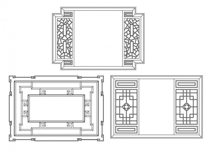 Architect design of window detail dwg file