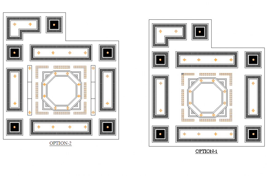 Architect drawing ceiling design detail dwg file
