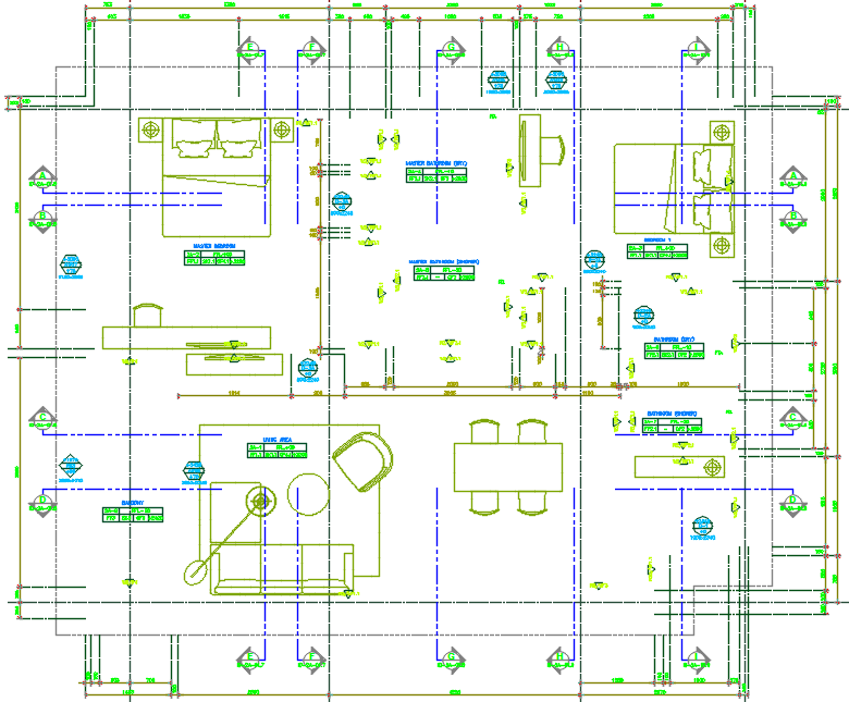 architectural design of a house dwg file