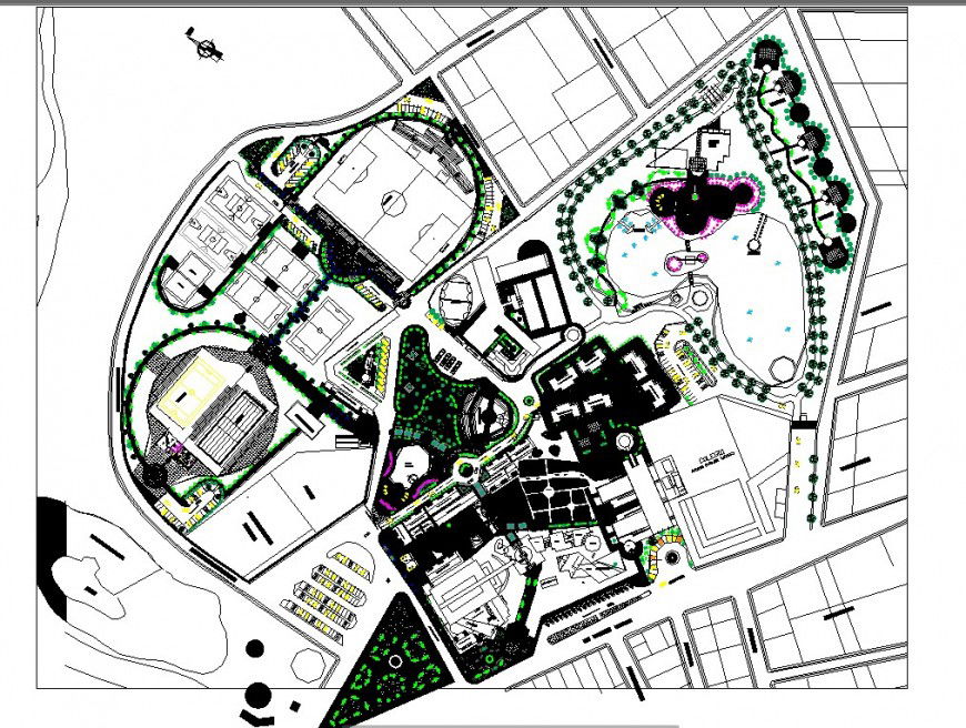 Architectural area view detail 2d view CAD block layout autocad file