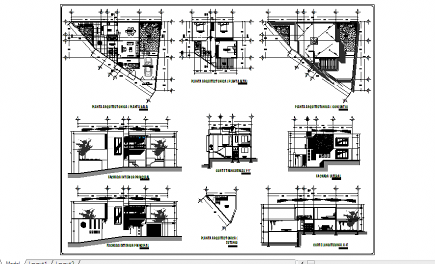 Architectural based project of house room design drawing