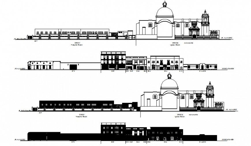 Architectural building units drawings details elevation 2d view autocad file