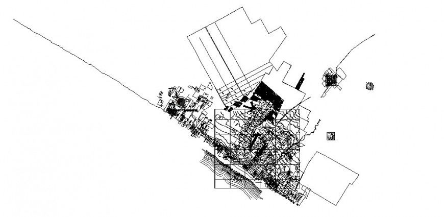 Architectural city plan drawing in dwg AutoCAD file.