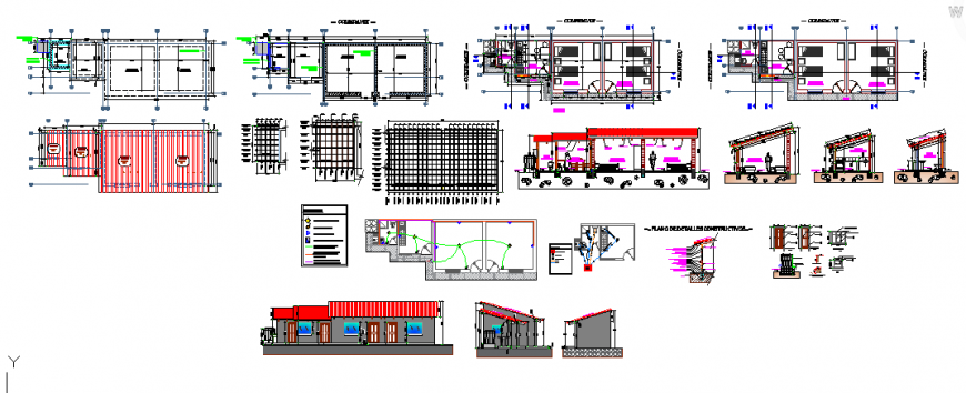 Architectural design drawing of Social housing design drawing