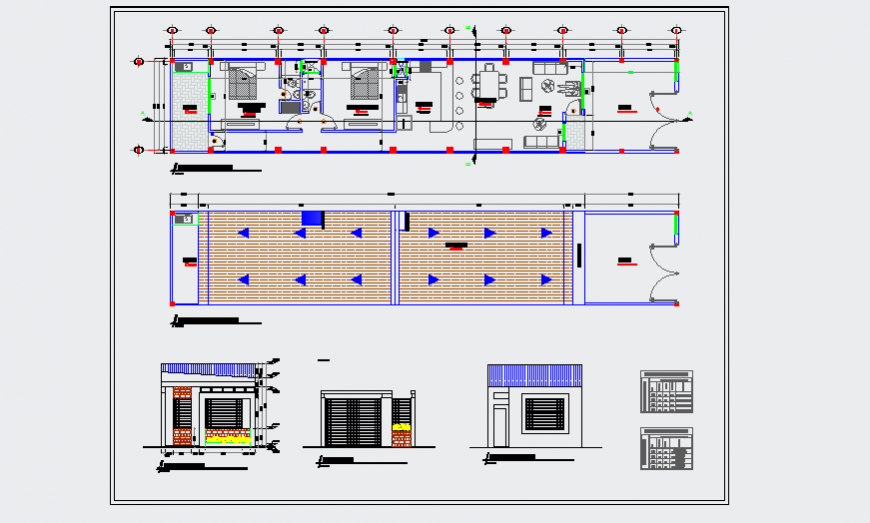 Architectural design drawing of unique type plot area residence design drawing
