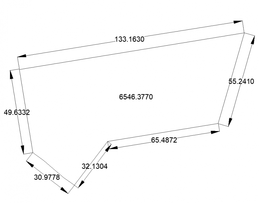 Architectural design with area detail dwg file