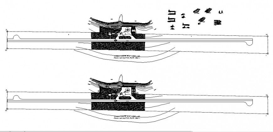 Architectural drawing for the construction of an airport in dwg AutoCAD file.