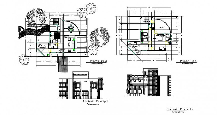 Architectural drawing of the house in dwg AutoCAD file.