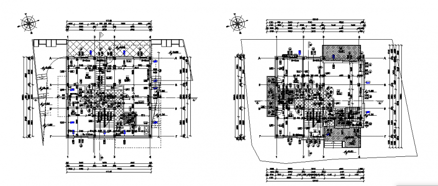 Architectural floor layout plan of Single house design drawing