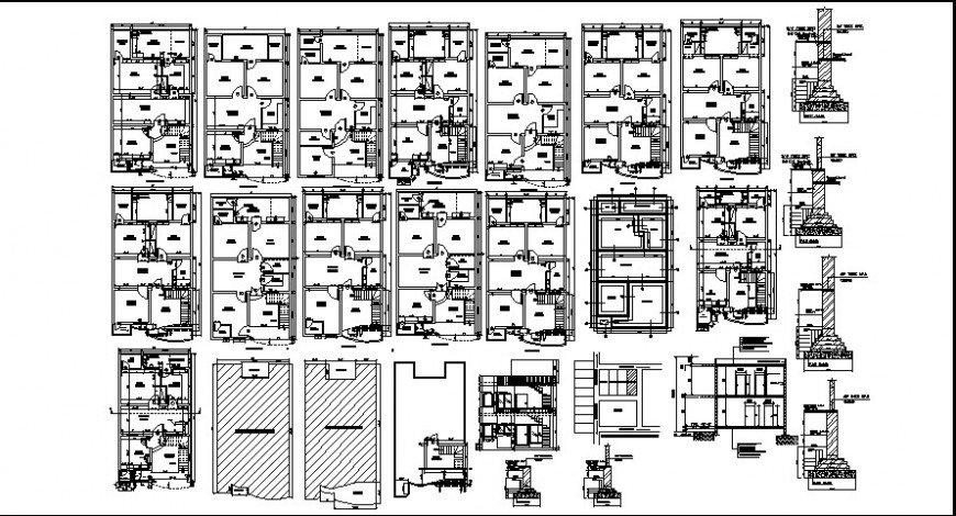 Architectural furniture detail plan model
