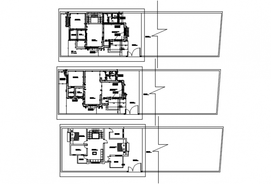 Architectural furniture detail plan of a house dwg file
