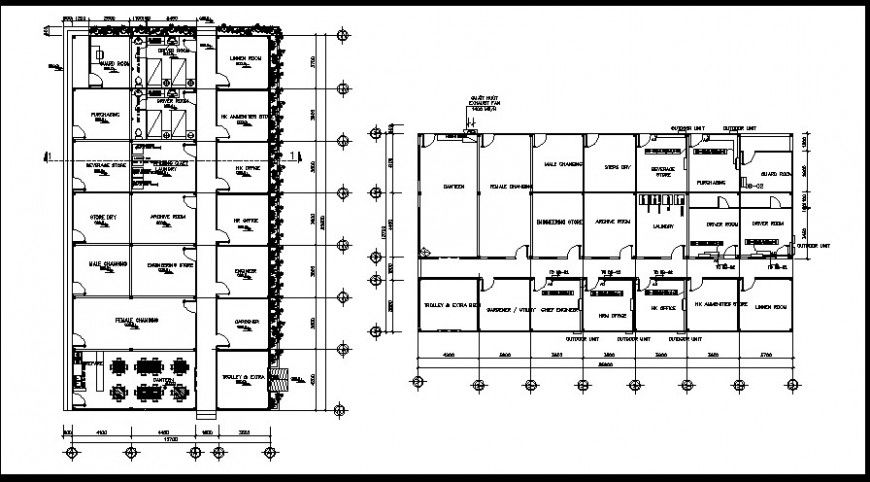 Architectural furniture detail plan of resort