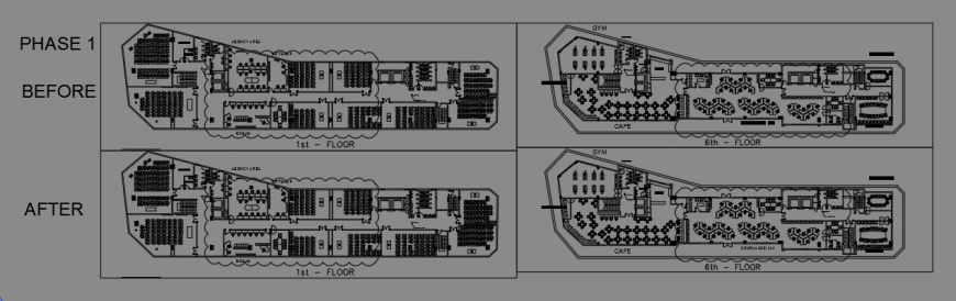 Architectural Layout design drawing of commercial building design drawing