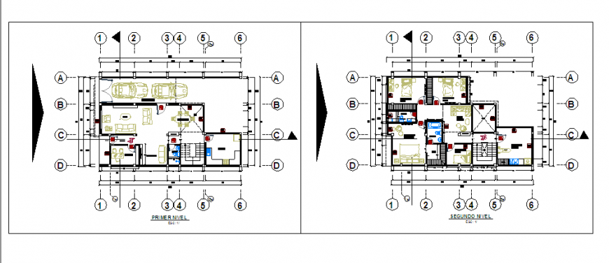 Architectural layout design of home renovation design drawing
