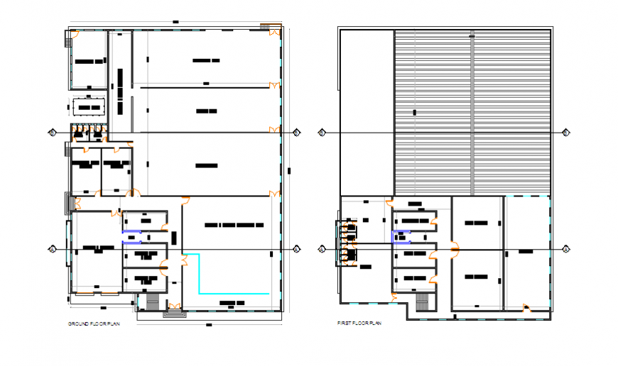 Architectural layout design of modern chiken slaughter house design drawing
