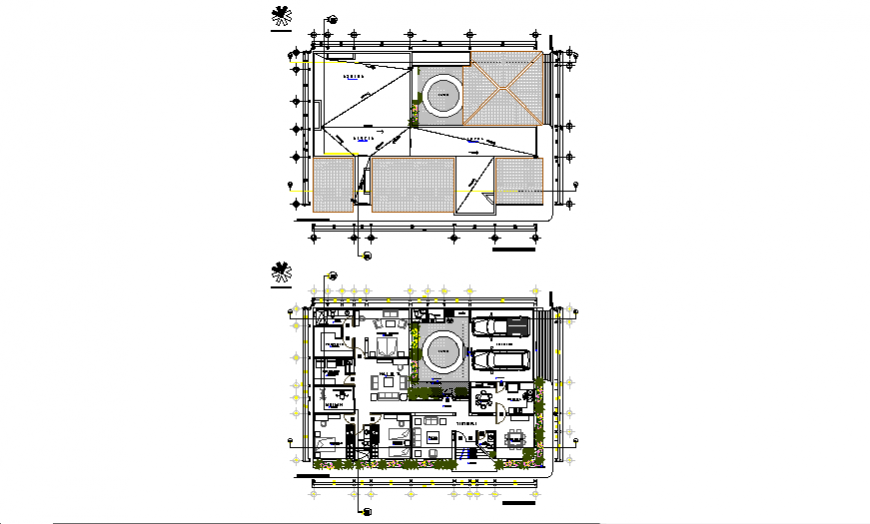 Architectural layout plan design drawing of living place design