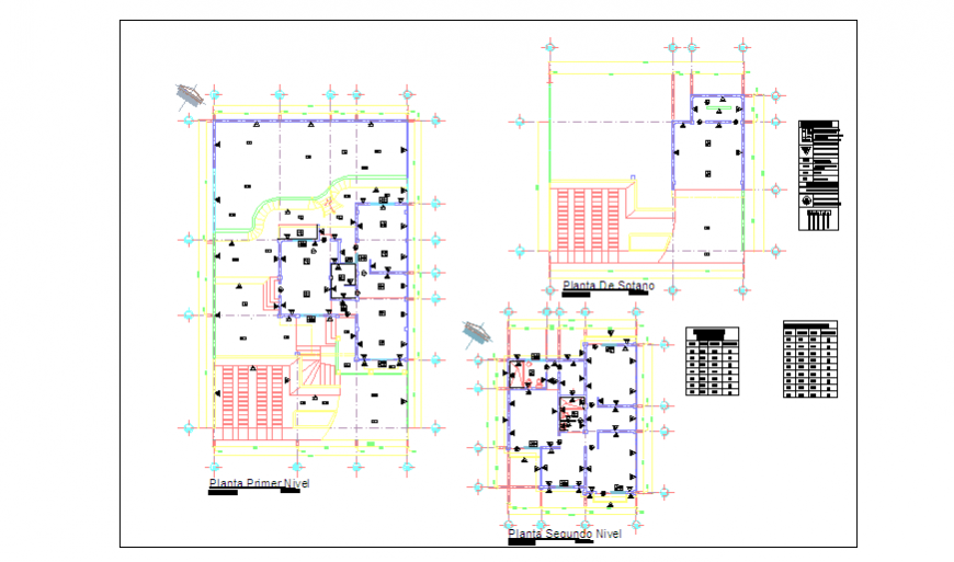 Architectural layout plan of family home design drawing