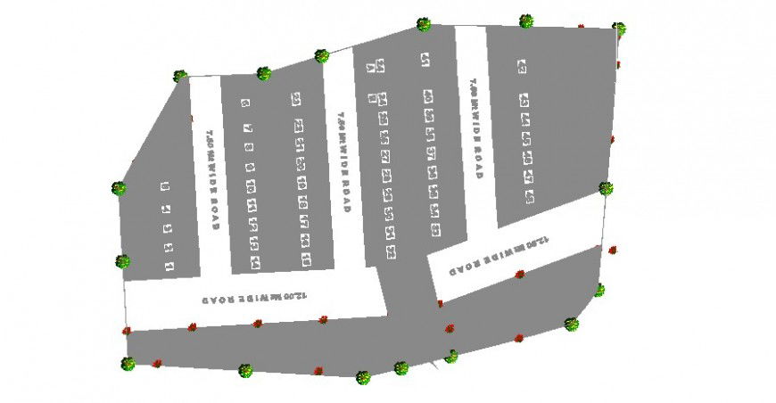 Architectural layout plan of house in AutoCAD file