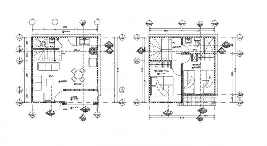 Architectural layout plan top view detail dwg file