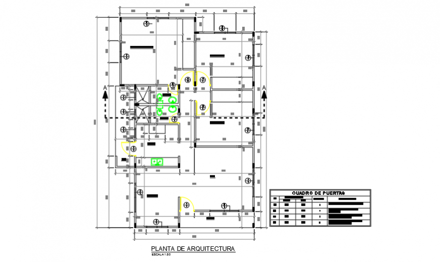 Architectural layout planning of preliminary housing design drawing