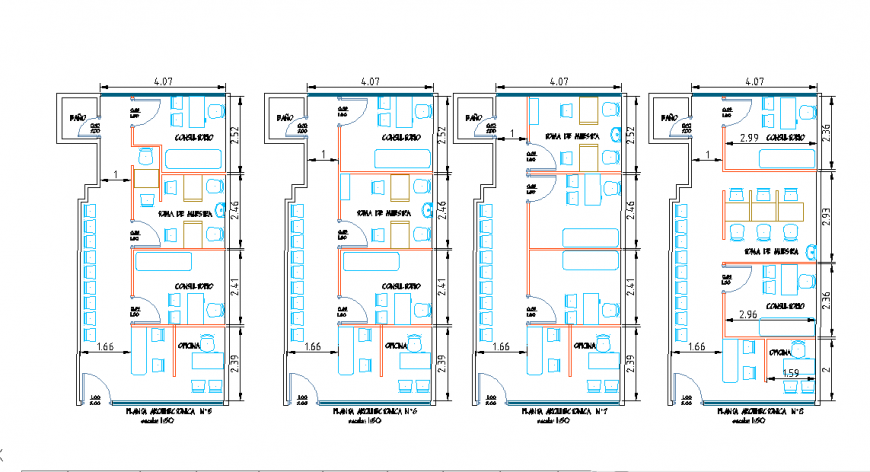 Architectural Office Lay-out detail Plan