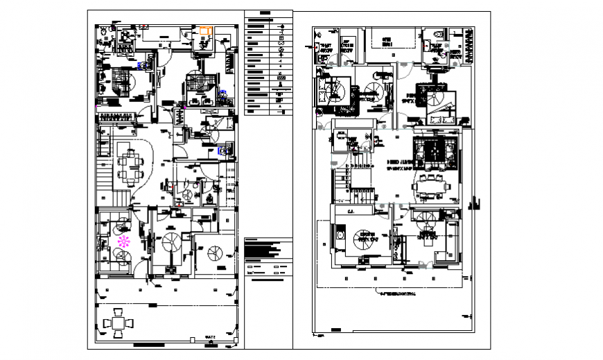 Architectural plan design of proposed house design drawing