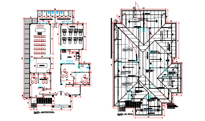 Architectural project of communal house design drawing