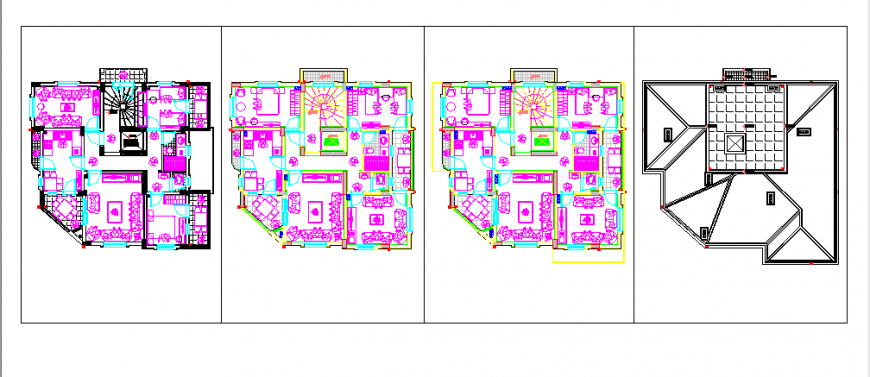 Architectural proposed house design drawing