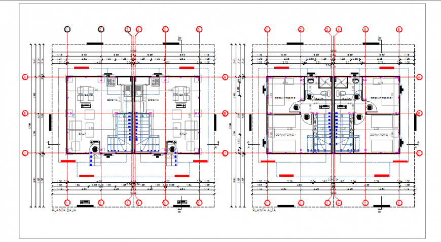 Architectural proposed layout plan of  bungalow design drawing