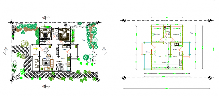 Architectural proposed layout plan of small layout plan design drawing