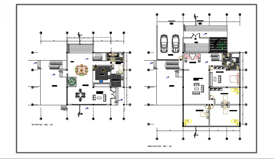 Architectural single family home planning design drawing.
