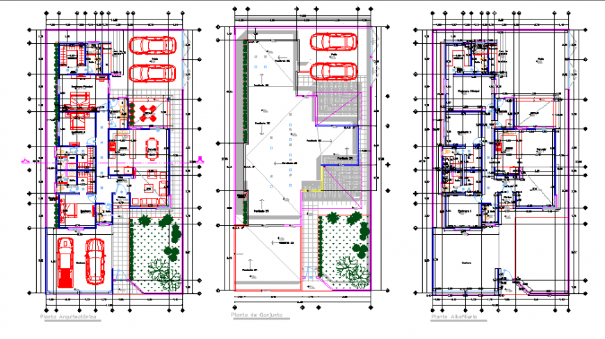 Architectural small house design drawing project