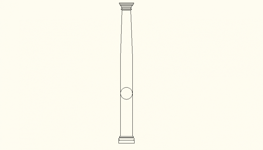 Architectural Stone Column detail elevation layout file