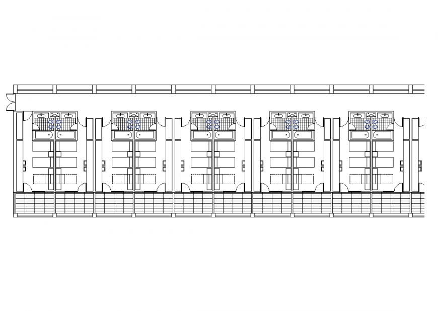 Architecture design of hotel dwg file